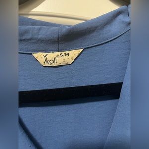 Blue long maxi dress comfortable fabric m size